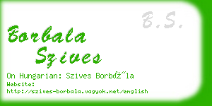 borbala szives business card